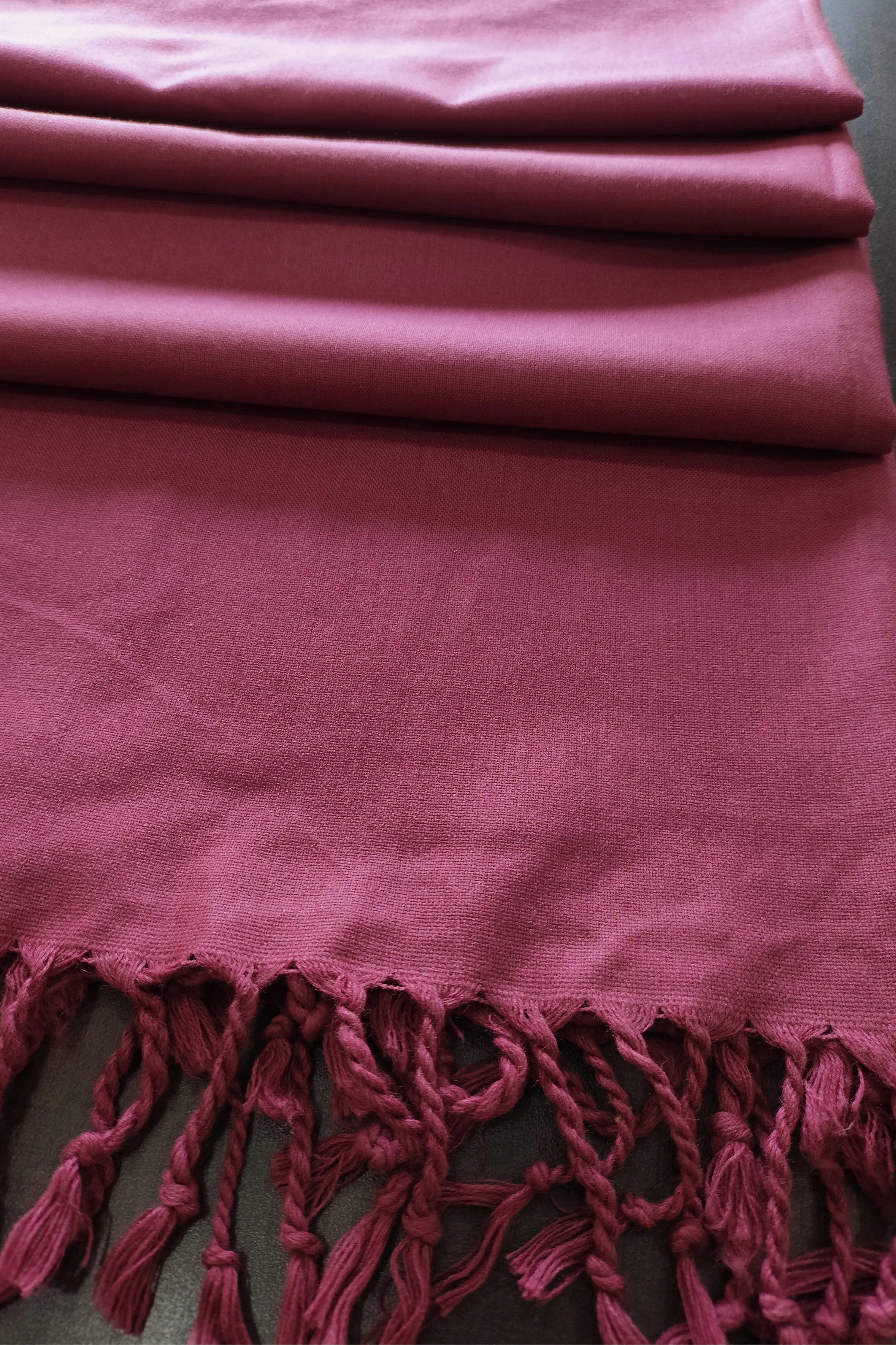 Dark Pink Woollen Shawl