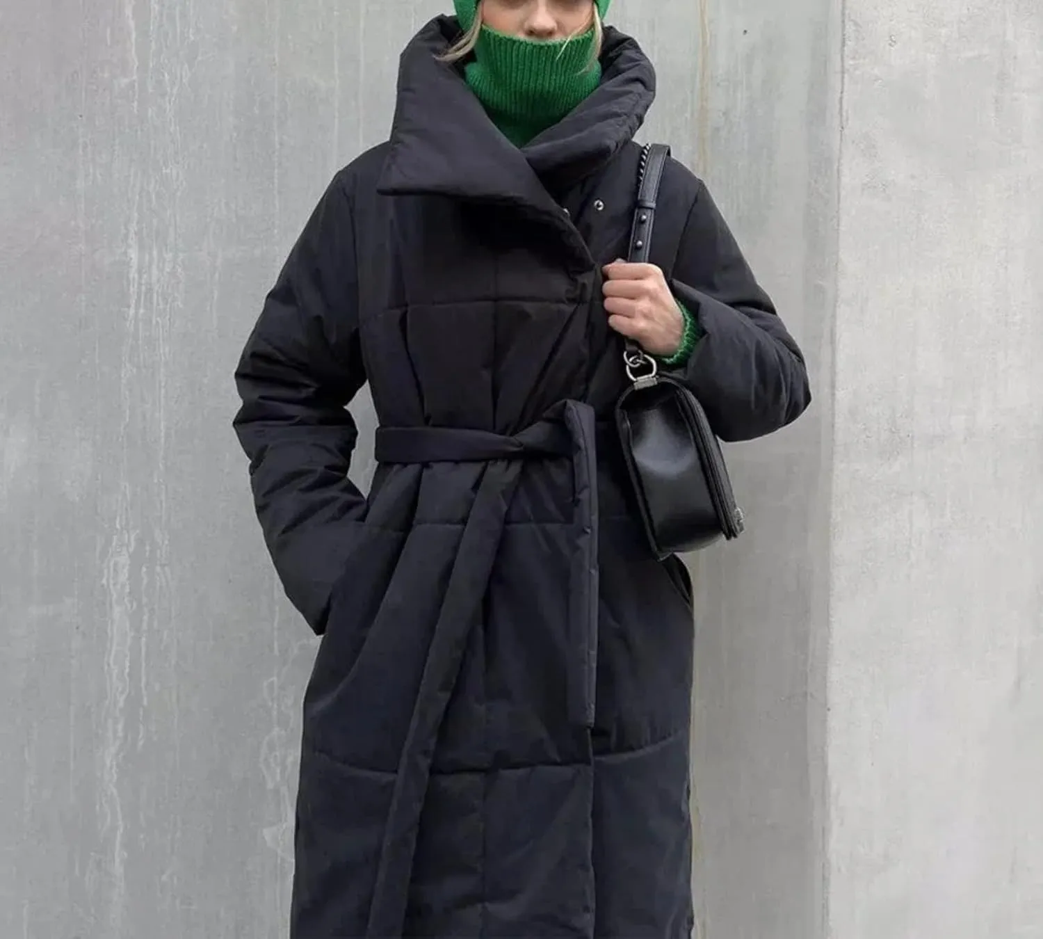 Dawery Women Loose Thicken Jackets Parkas Winter Coats Oversized Warm Long Belt Puffer Jackets Ladies Cotton Padded Jacket