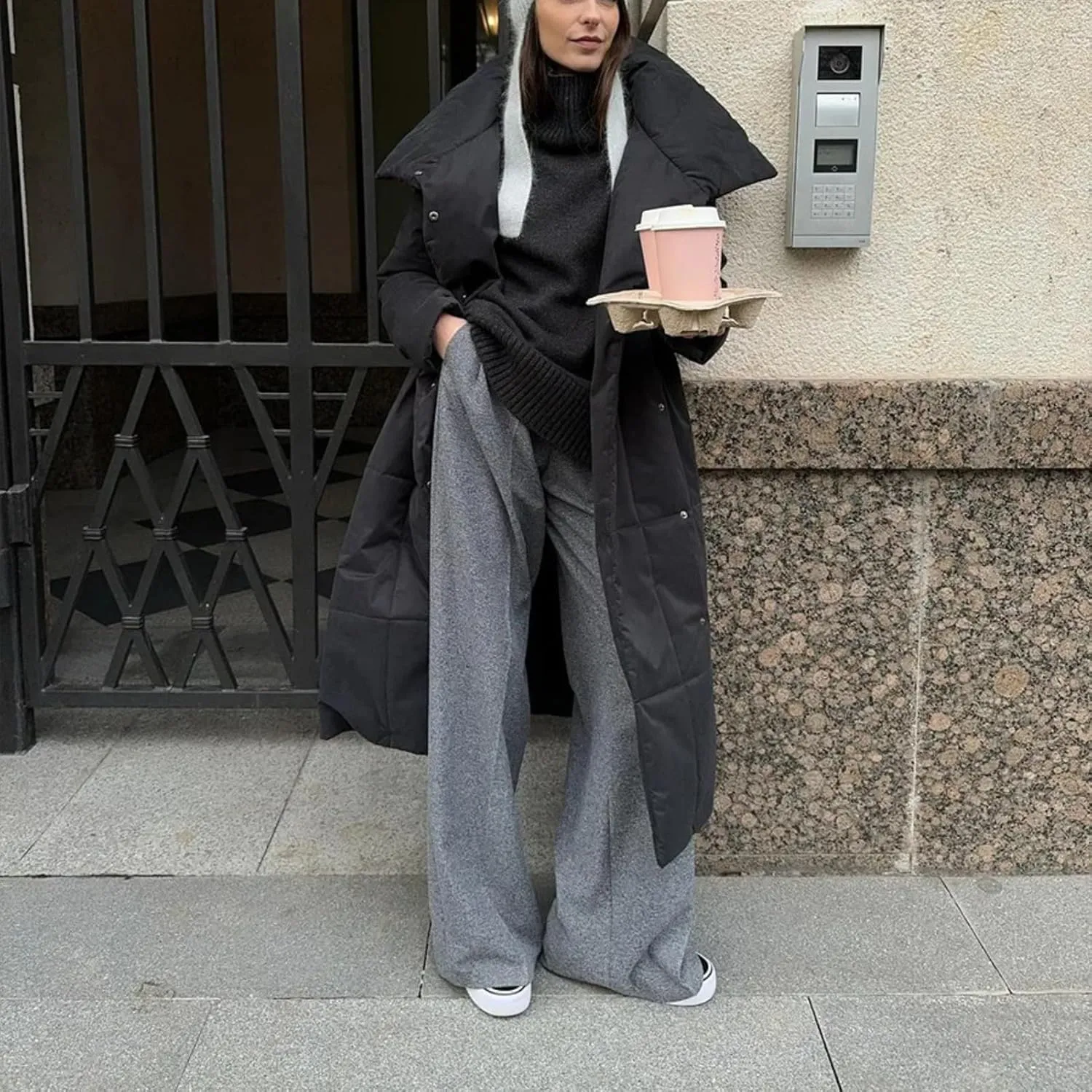 Dawery Women Loose Thicken Jackets Parkas Winter Coats Oversized Warm Long Belt Puffer Jackets Ladies Cotton Padded Jacket