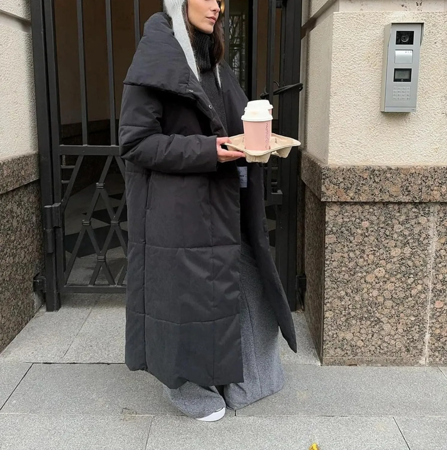Dawery Women Loose Thicken Jackets Parkas Winter Coats Oversized Warm Long Belt Puffer Jackets Ladies Cotton Padded Jacket