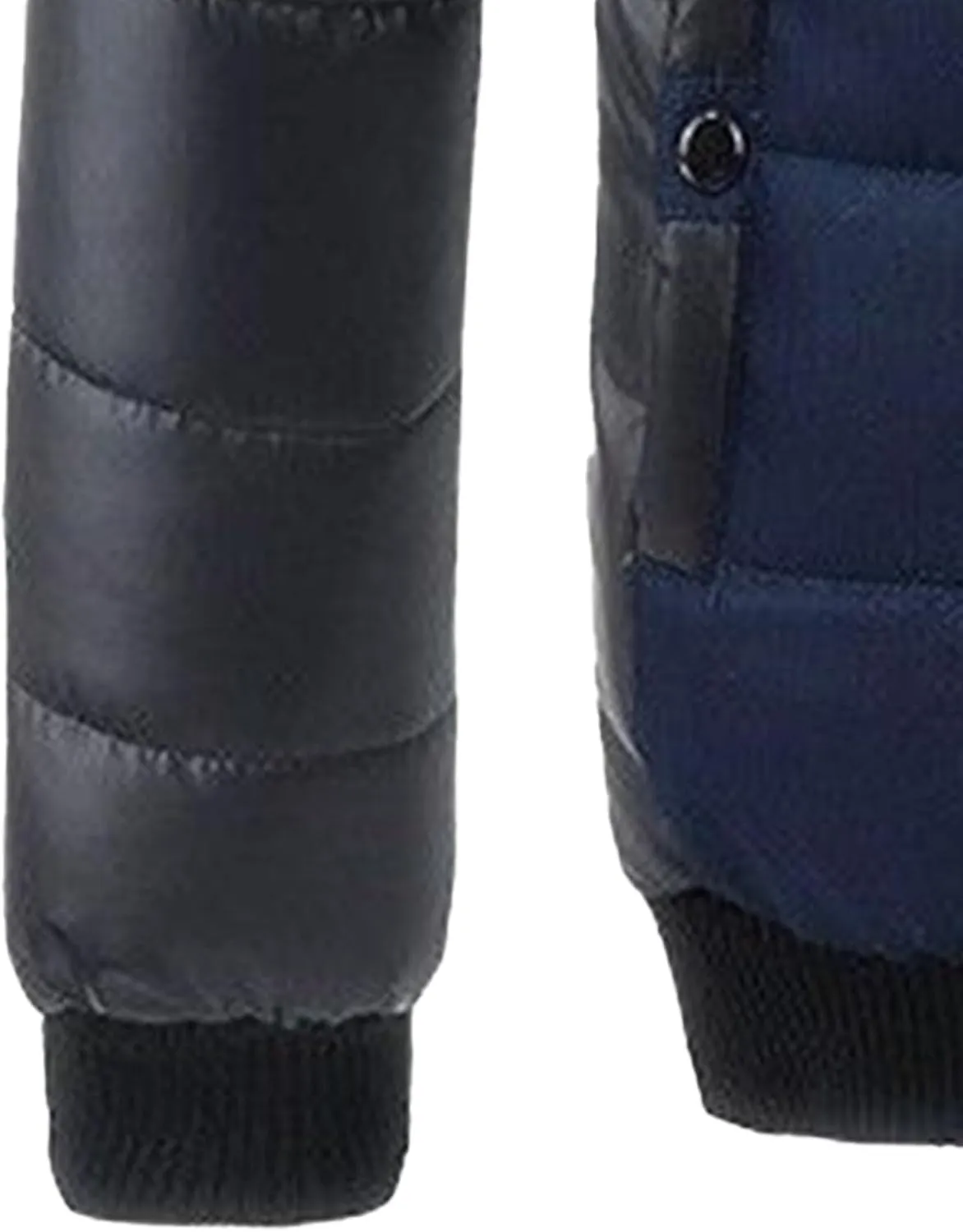 DGHM-JLMY Men's Shoulder Chest Rhombic Quilted Coat Thicken Stand Collar Warm Zipper Coat splicing Cotton-Padded Jacket