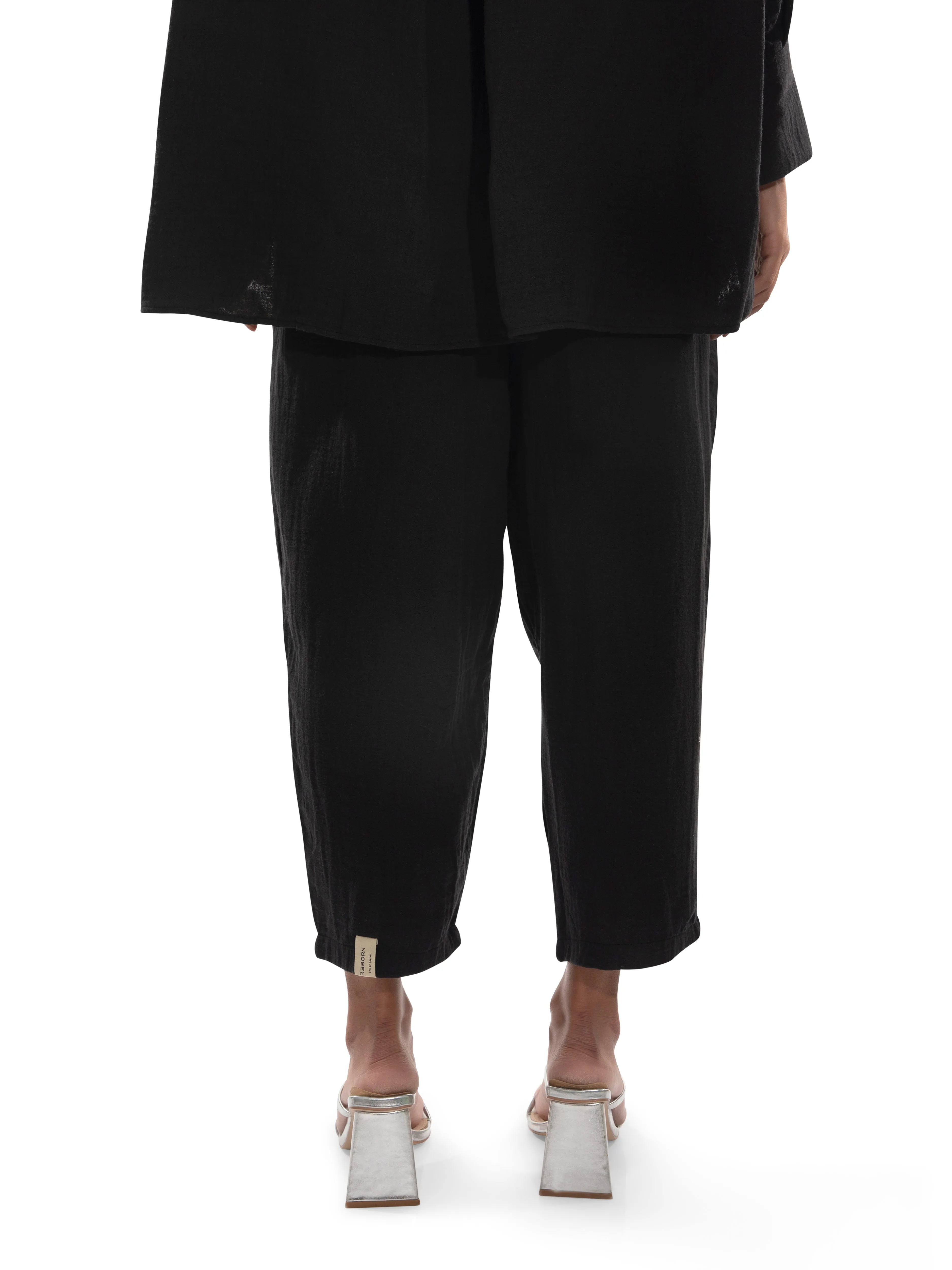 Eco Vibe Black Ankle Trousers