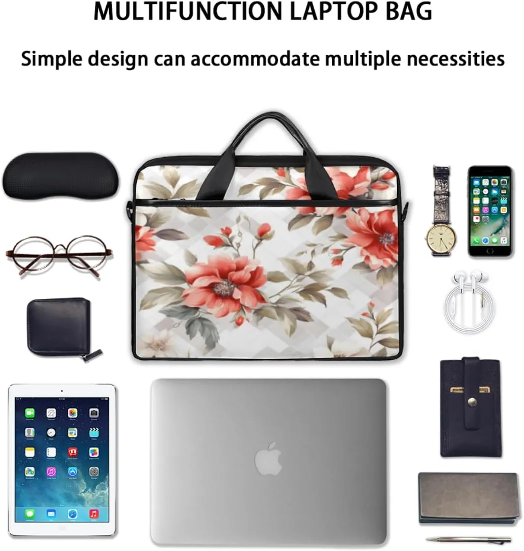 Eiffel Tower Fun Pattern Laptop Shoulder Bag for Tablet Computer Notebook Sleeve Messenger Carrying Case Briefcase Tote