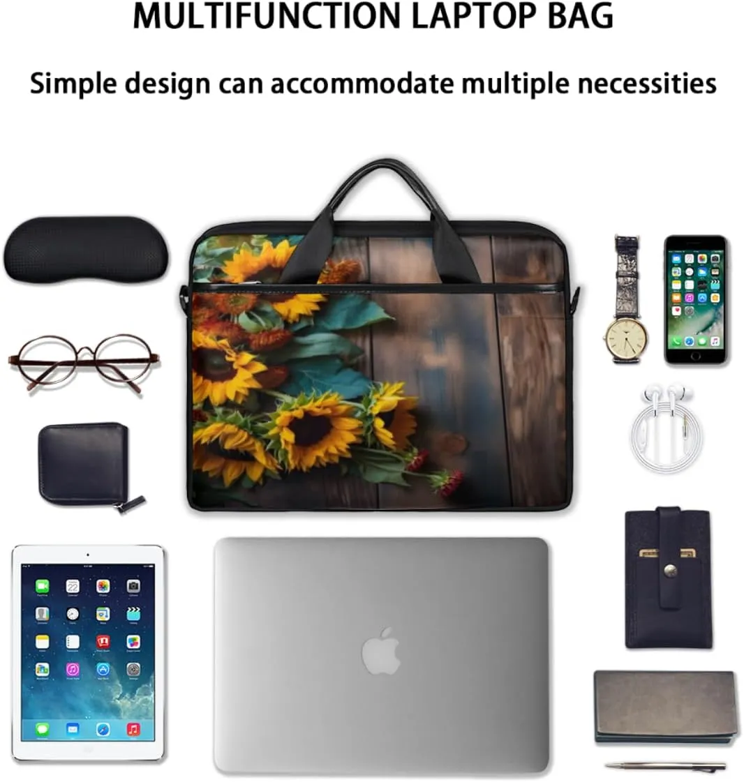 Eiffel Tower Fun Pattern Laptop Shoulder Bag for Tablet Computer Notebook Sleeve Messenger Carrying Case Briefcase Tote