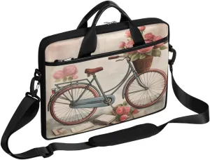 Eiffel Tower Fun Pattern Laptop Shoulder Bag for Tablet Computer Notebook Sleeve Messenger Carrying Case Briefcase Tote