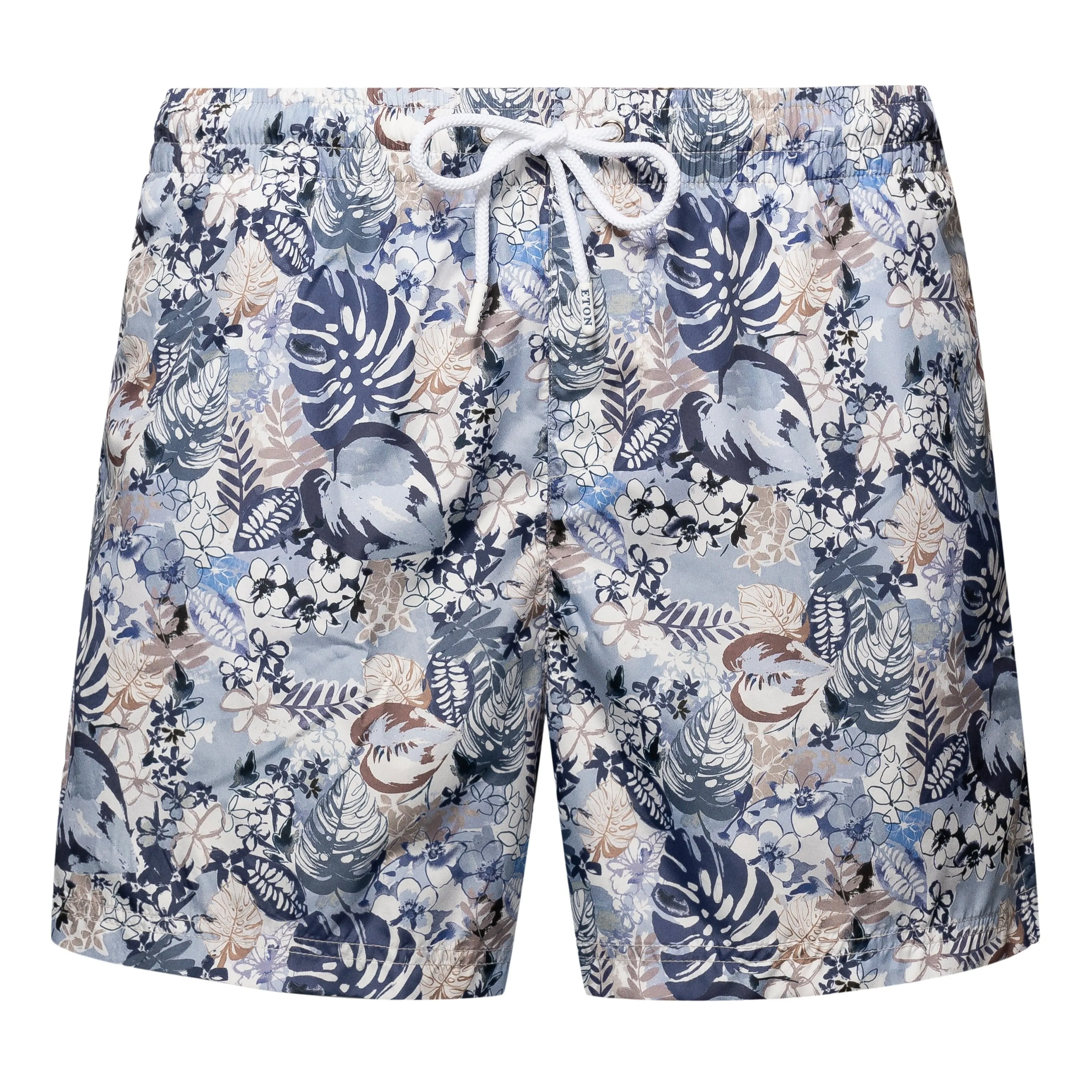 ETON - Mid Blue Print Swim Shorts A0003370825