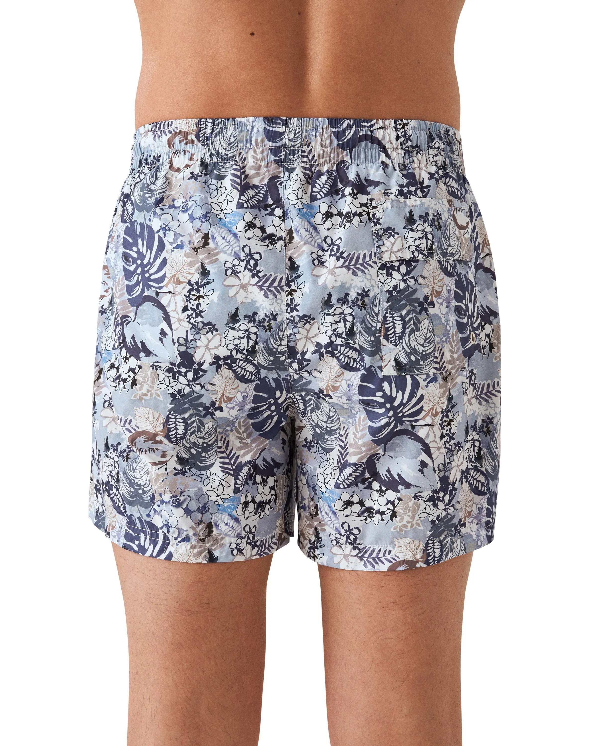 ETON - Mid Blue Print Swim Shorts A0003370825