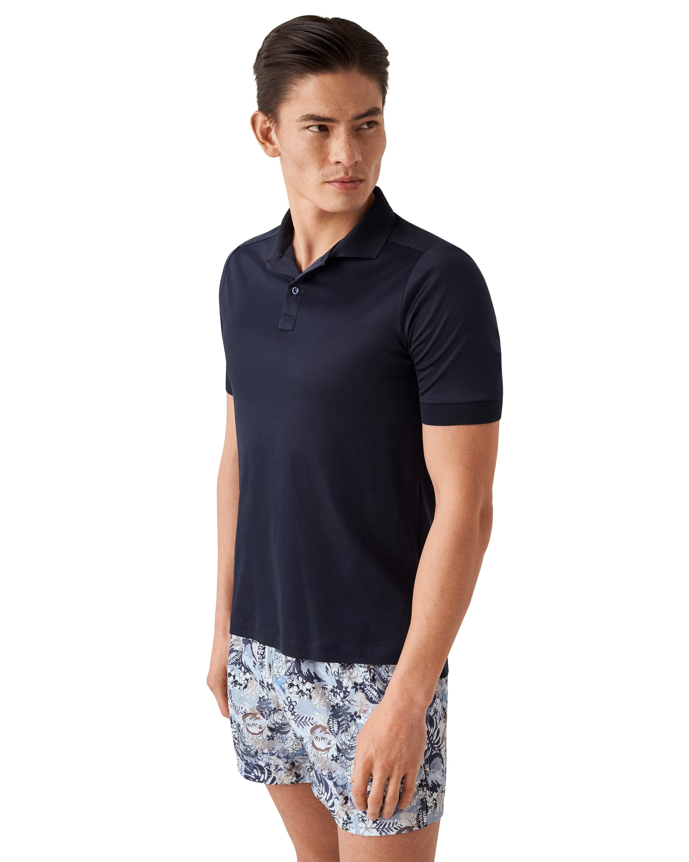 ETON - Mid Blue Print Swim Shorts A0003370825