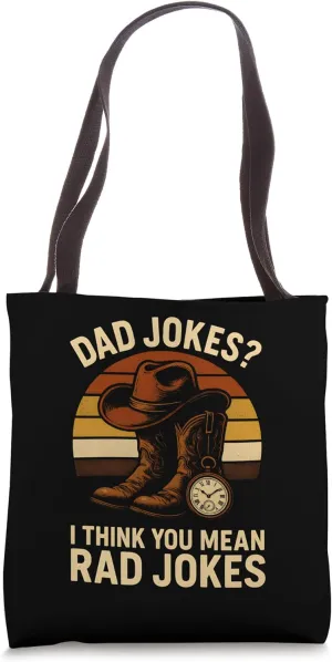 Father's Day Dad Jokes Rad Papa Fun Tote Bag