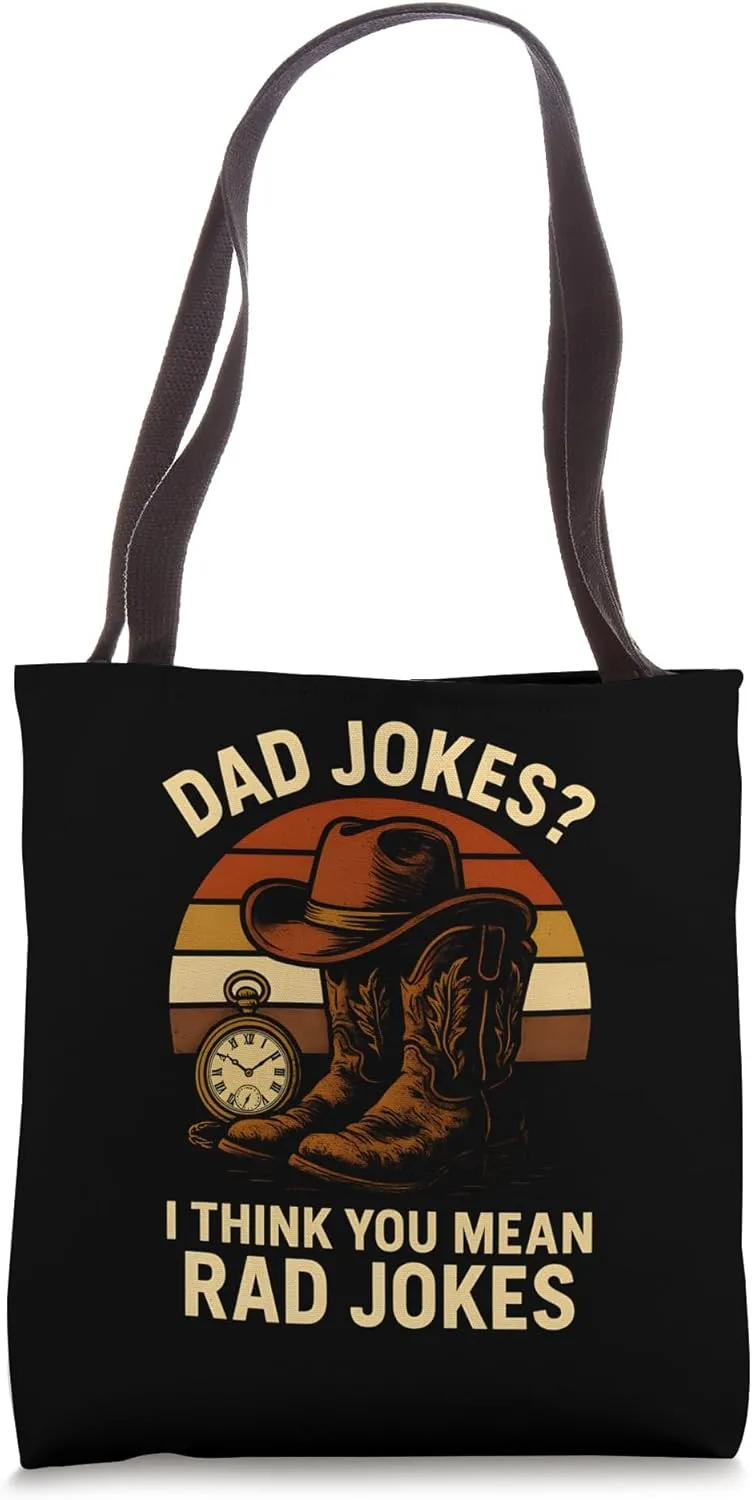 Father's Day Dad Jokes Rad Papa Fun Tote Bag