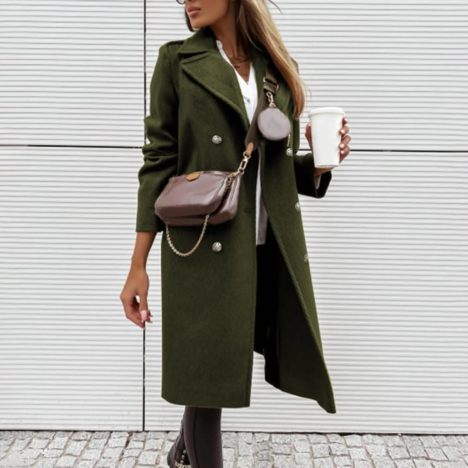Febecool Blazer Jackets For Women Long Sleeve Bomber Jacket Warm Coat Rain Jackets Waterproof Sweater Coat Trench Coats