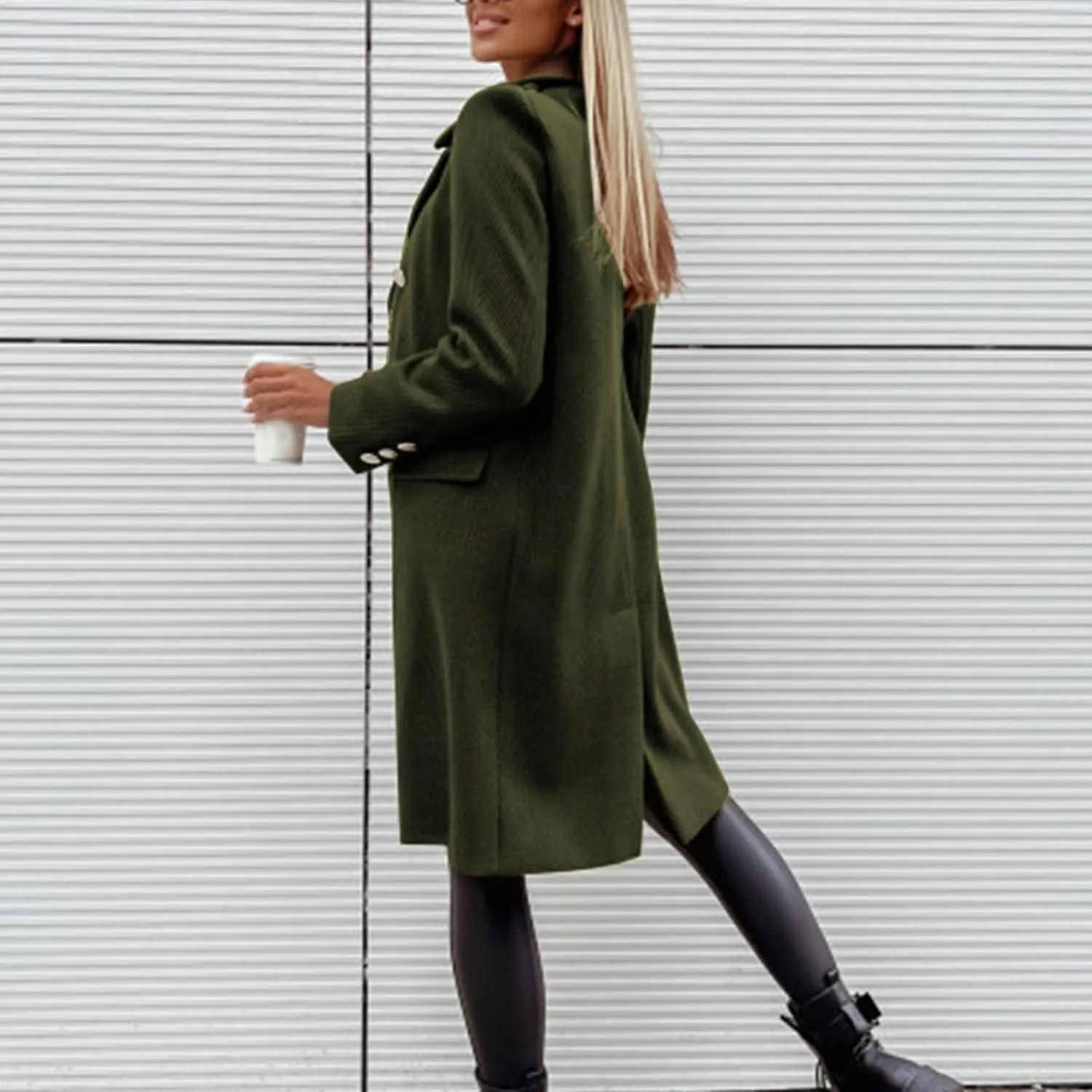 Febecool Blazer Jackets For Women Long Sleeve Bomber Jacket Warm Coat Rain Jackets Waterproof Sweater Coat Trench Coats