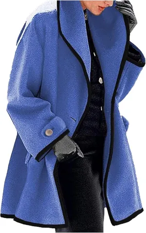 Febecool Shacket Jacket Women Fashion Bomber Jacket Warm Coat Flannel Jacket Women Warm Blouse Coat Button Slim Jacket