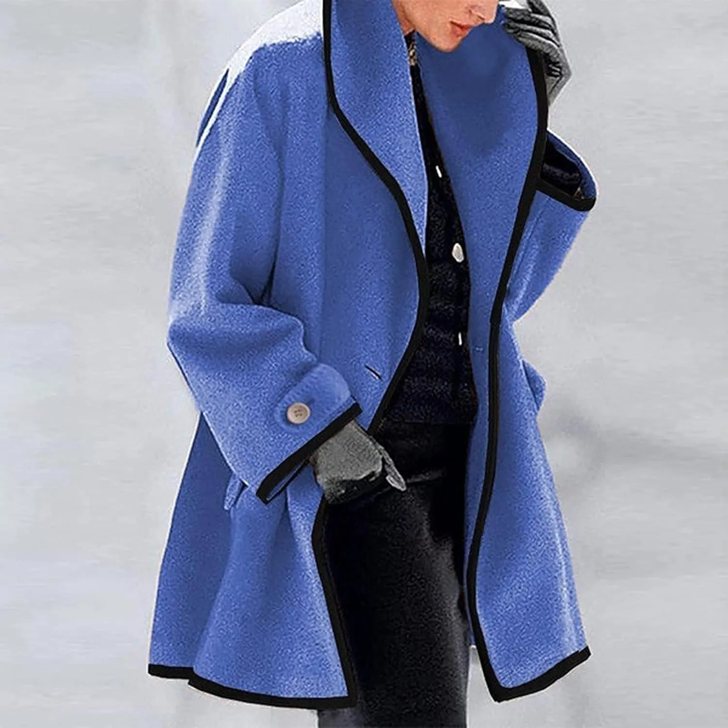 Febecool Shacket Jacket Women Fashion Bomber Jacket Warm Coat Flannel Jacket Women Warm Blouse Coat Button Slim Jacket