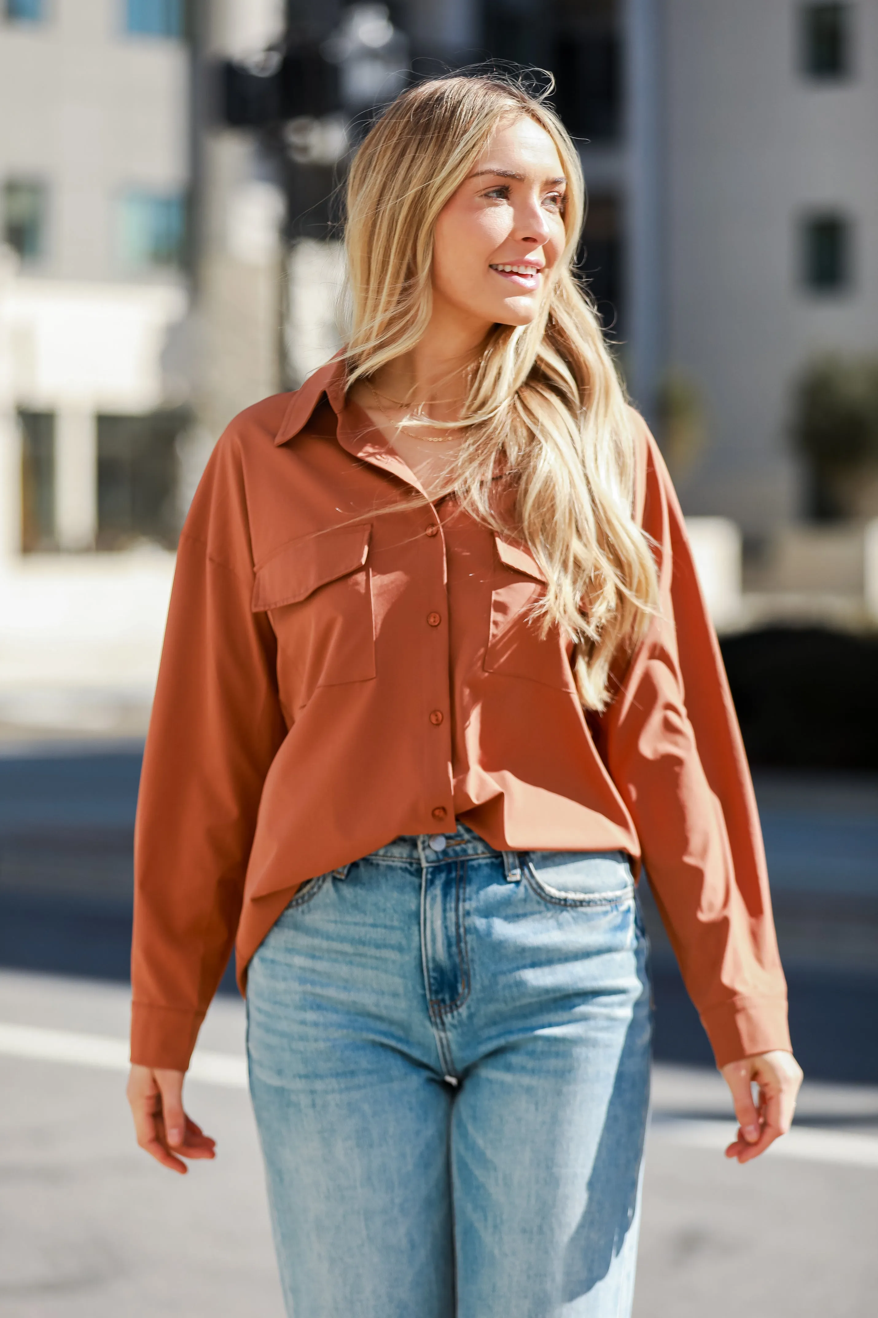 FINAL SALE - Remi Button-Up Blouse - DU DEAL