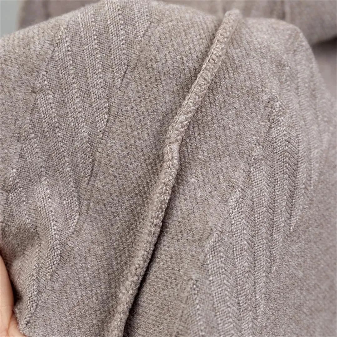 Fjnbbiot Women A Line Knitted Sweater Skirts Elastic High Waist Woman Midi Maxi Skirts Autumn Winter Female Pleated Skirts