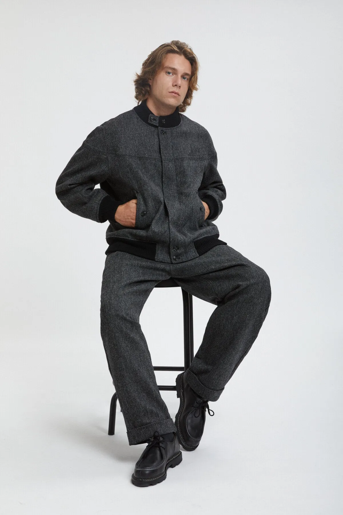 Four Climes Herringbone Bermuda Trousers