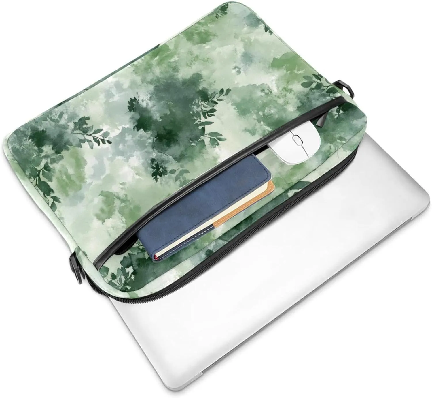 Fun Animal Green Gator Crocodile Laptop Bag Case Computer Sleeve Shoulder Messenger Bag for Work School