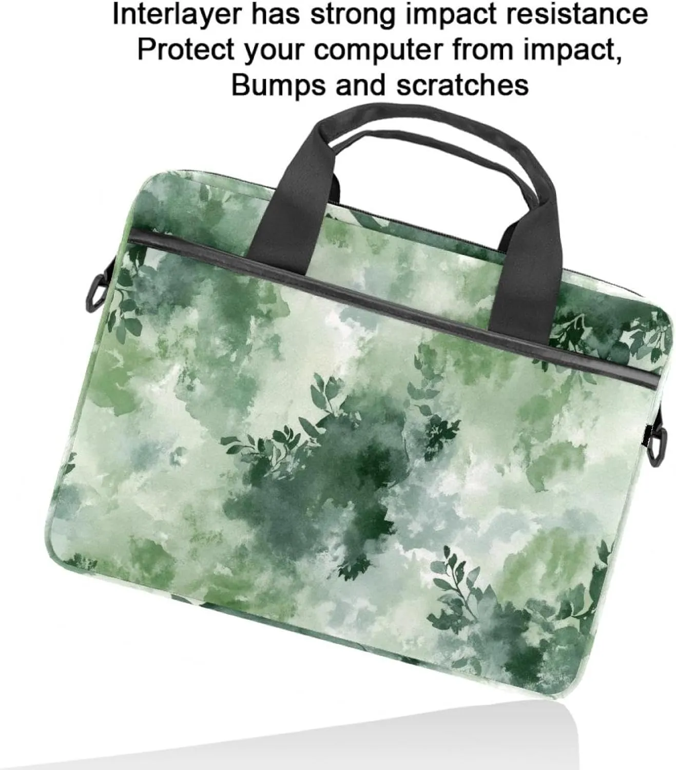 Fun Animal Green Gator Crocodile Laptop Bag Case Computer Sleeve Shoulder Messenger Bag for Work School