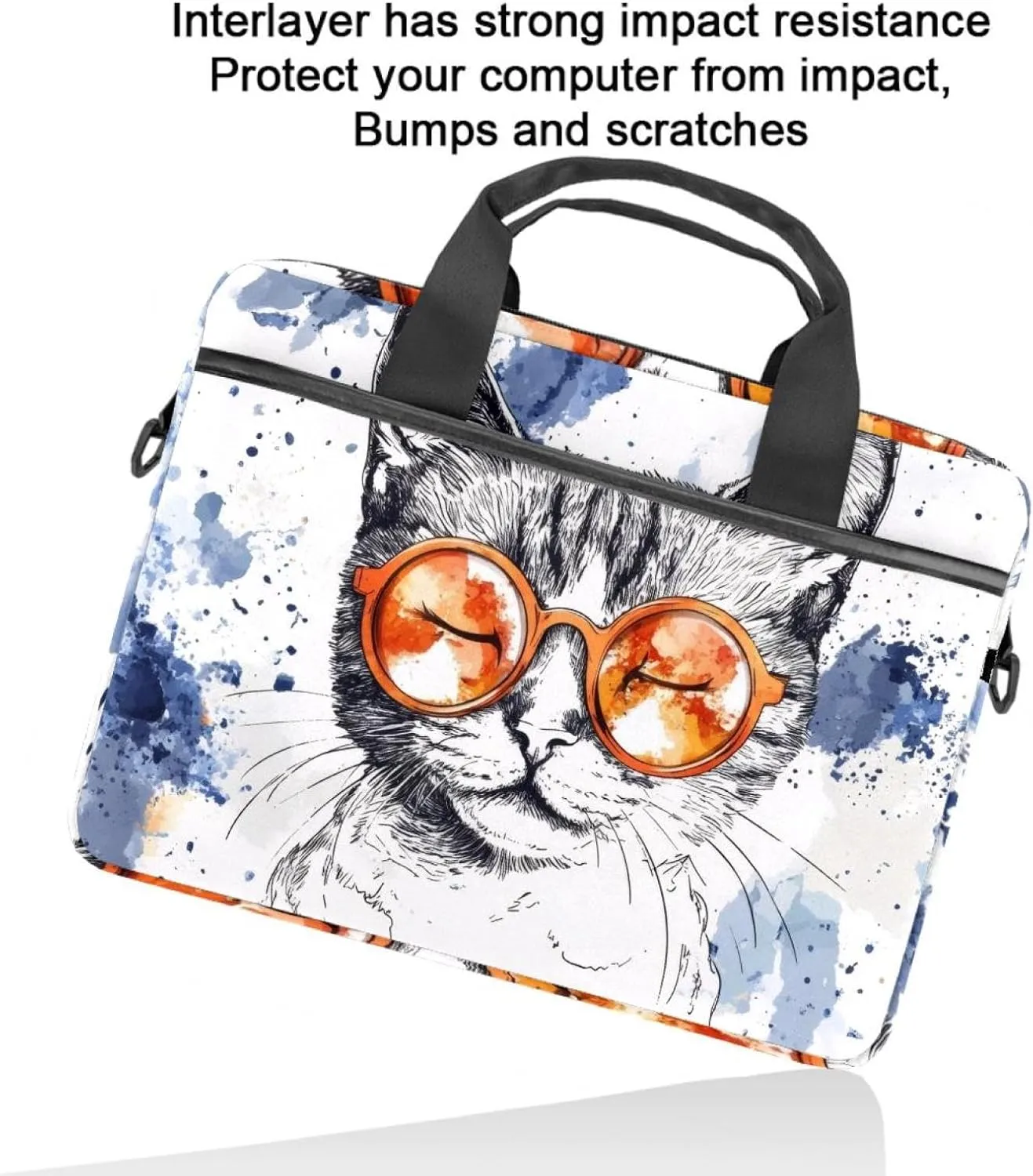 Fun Animal Green Gator Crocodile Laptop Bag Case Computer Sleeve Shoulder Messenger Bag for Work School