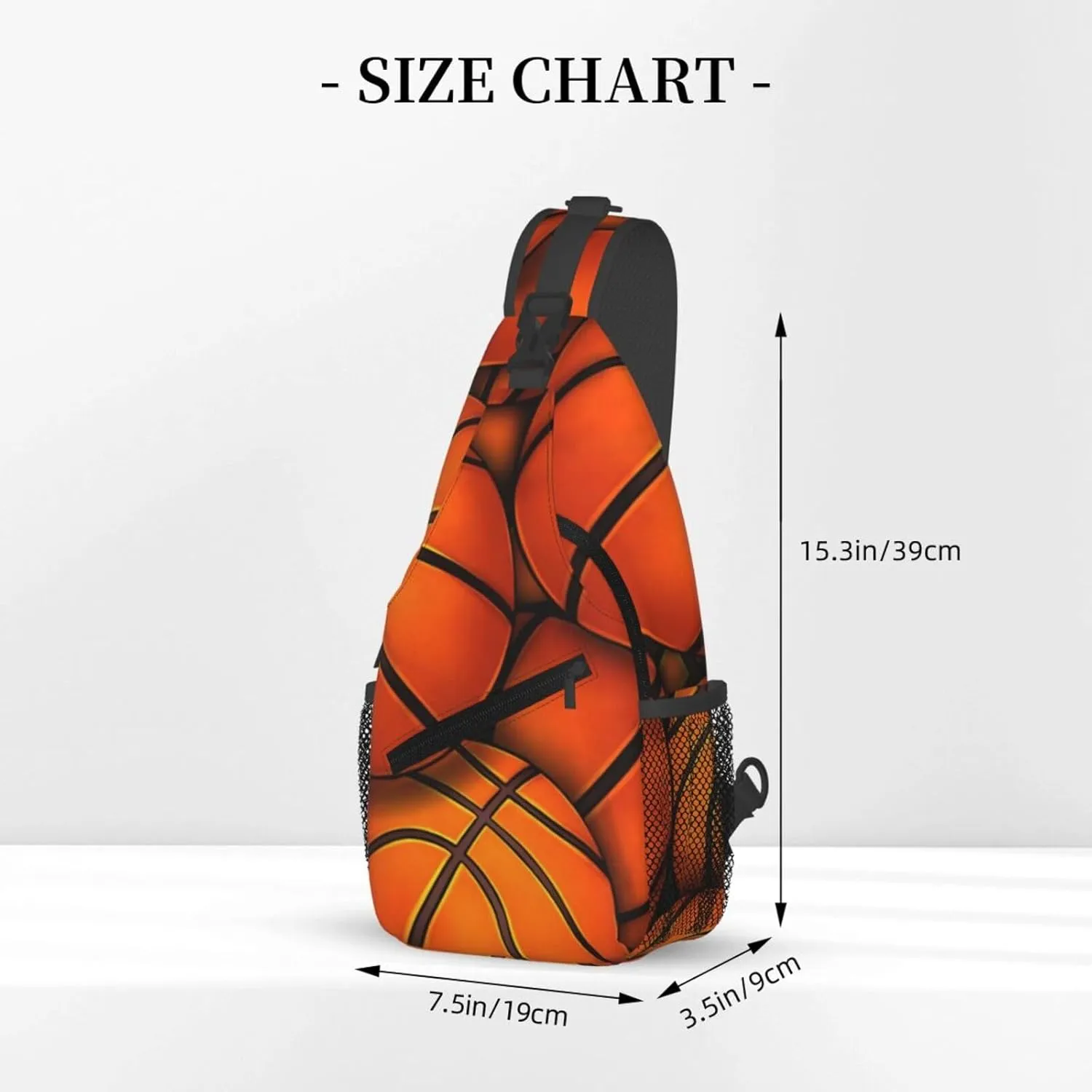 Fun Basketball Chest Bags Crossbody Sling Bag Shoulder Bag Travel Hiking Daypack For Men Women
