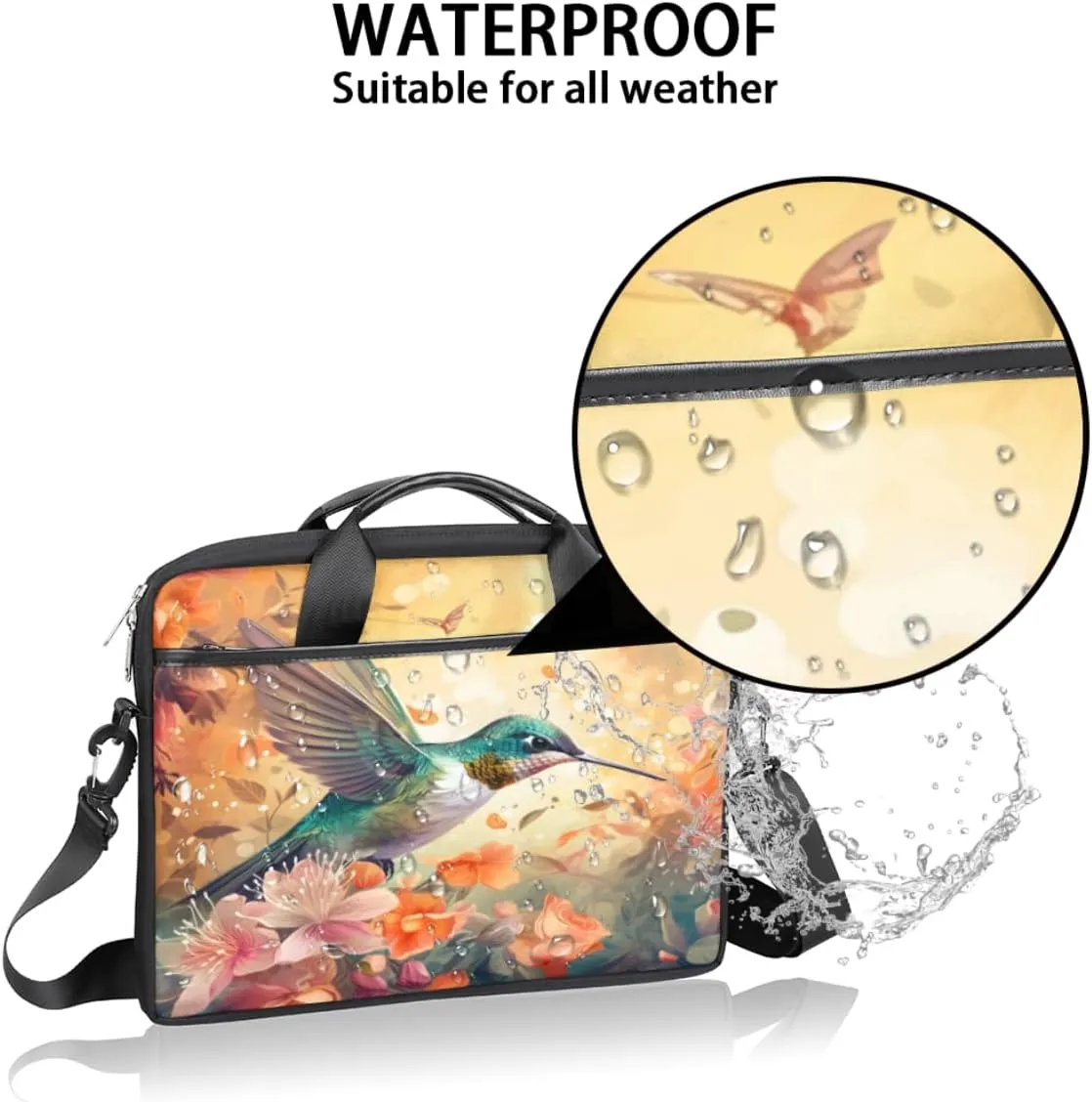 Fun Camouflage Pattern Laptop Shoulder Bag for Tablet Computer Notebook Sleeve Messenger Carrying Case Briefcase Tote