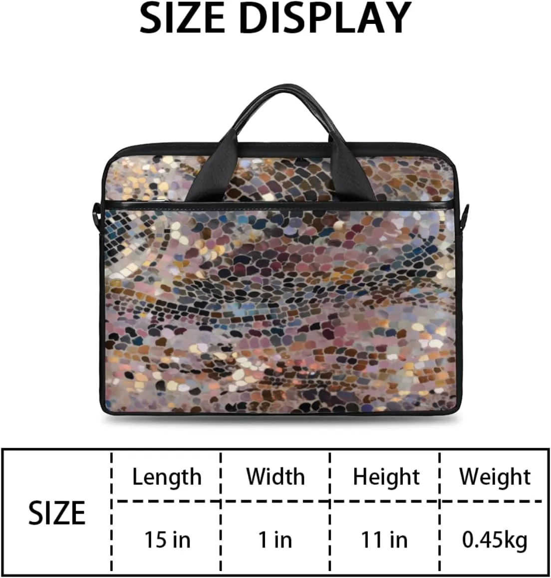 Fun Color Theme Laptop Shoulder Bag for Tablet Computer Notebook Sleeve Messenger Carrying Case Briefcase Tote