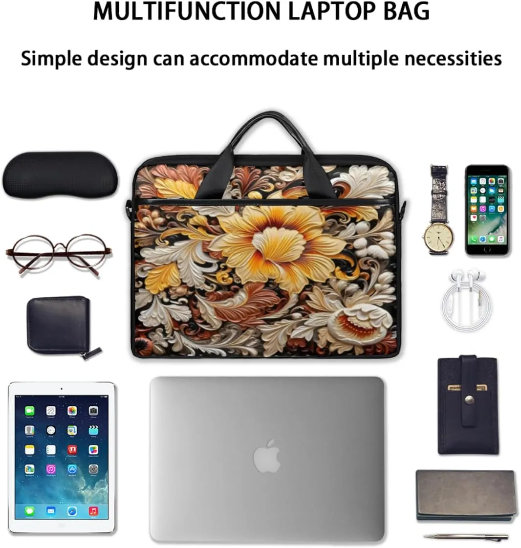 Fun Color Theme Laptop Shoulder Bag for Tablet Computer Notebook Sleeve Messenger Carrying Case Briefcase Tote