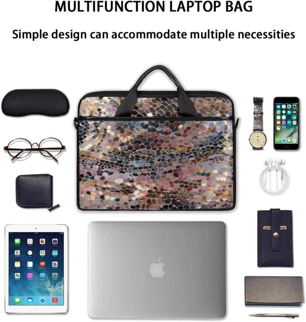 Fun Color Theme Laptop Shoulder Bag for Tablet Computer Notebook Sleeve Messenger Carrying Case Briefcase Tote