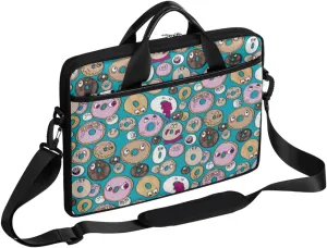 Fun Letters Doodles Laptop Shoulder Messenger Bag Waterproof Laptop Briefcase with Handle and Padded Strap Case Sleeve