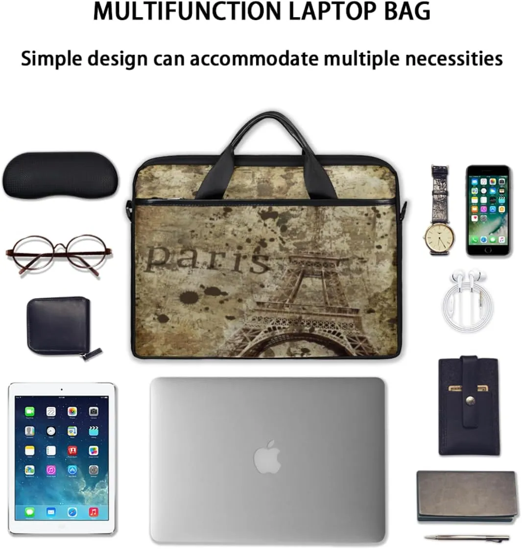 Fun Mushroom Pattern Laptop Shoulder Bag for Tablet Computer Notebook Sleeve Messenger Carrying Case Briefcase Tote