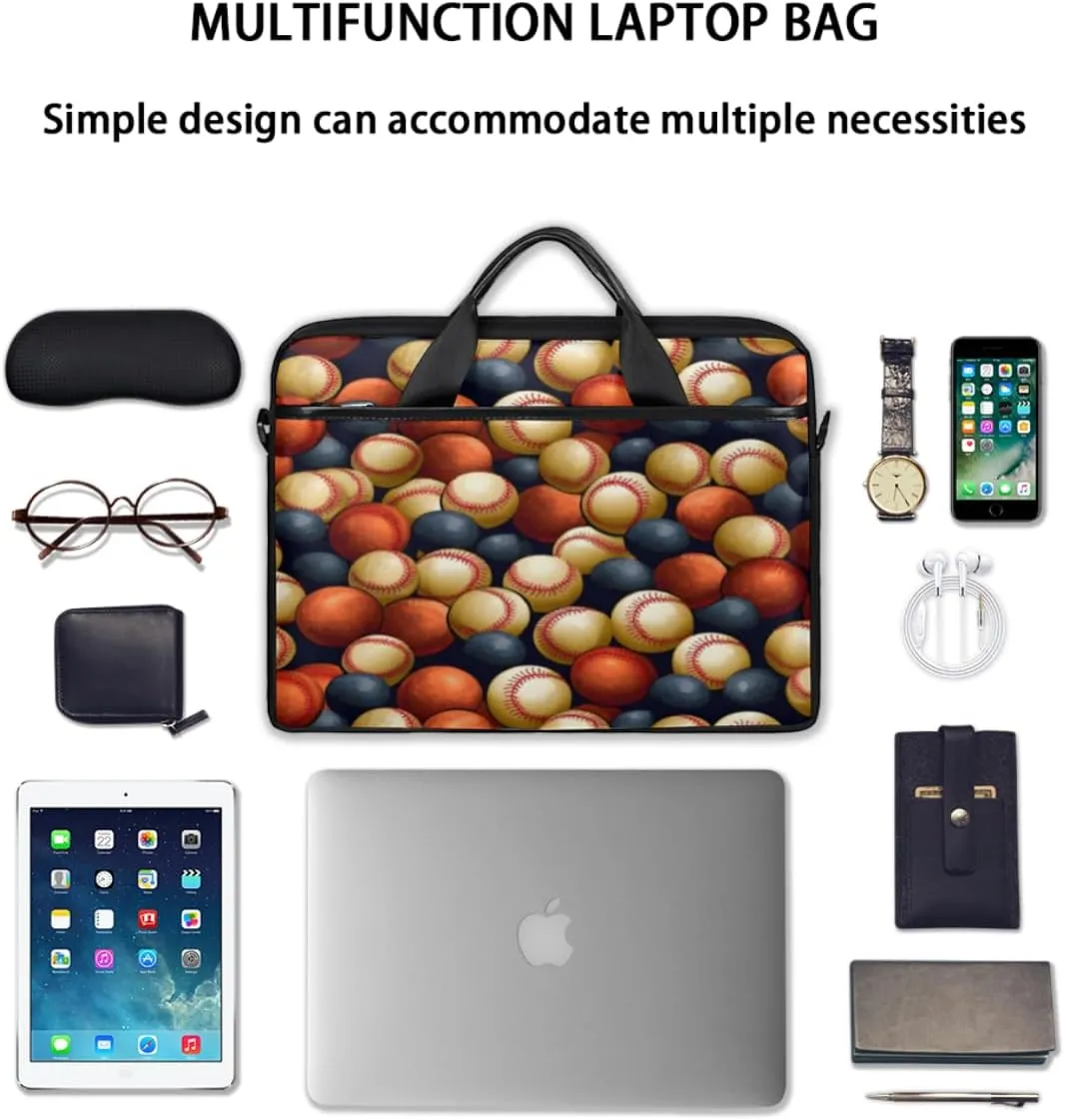 Fun Mushroom Pattern Laptop Shoulder Bag for Tablet Computer Notebook Sleeve Messenger Carrying Case Briefcase Tote