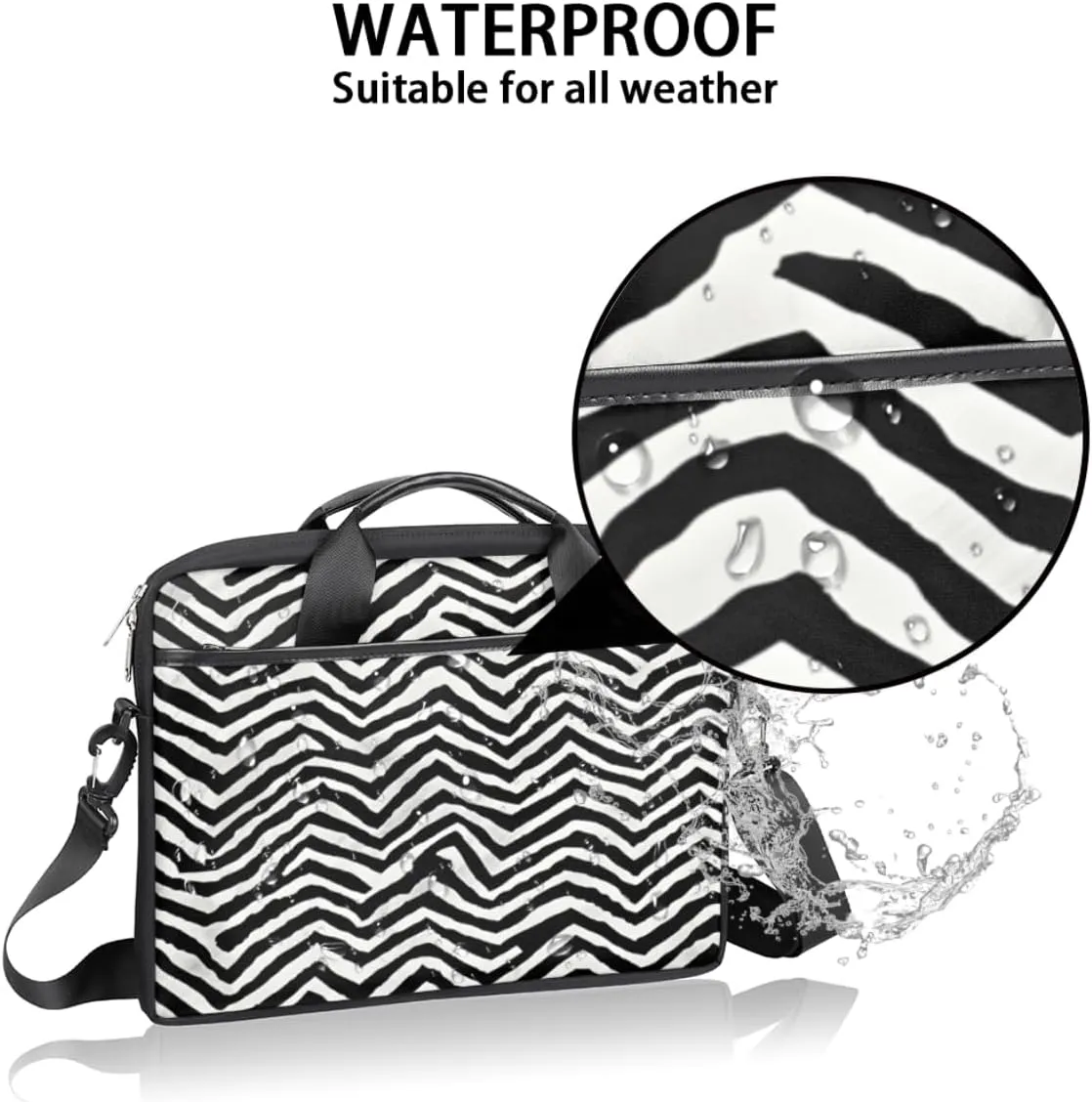 Fun Mushroom Pattern Laptop Shoulder Bag for Tablet Computer Notebook Sleeve Messenger Carrying Case Briefcase Tote