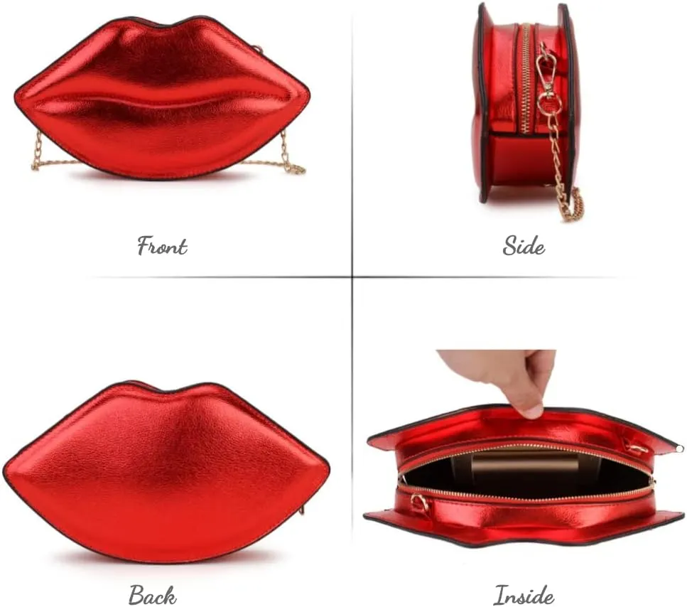 Fun Shape Purse for Women Novelty Handbags Unique Chain Crossbody Bag for Teens with Adjustable Shoulder Strap