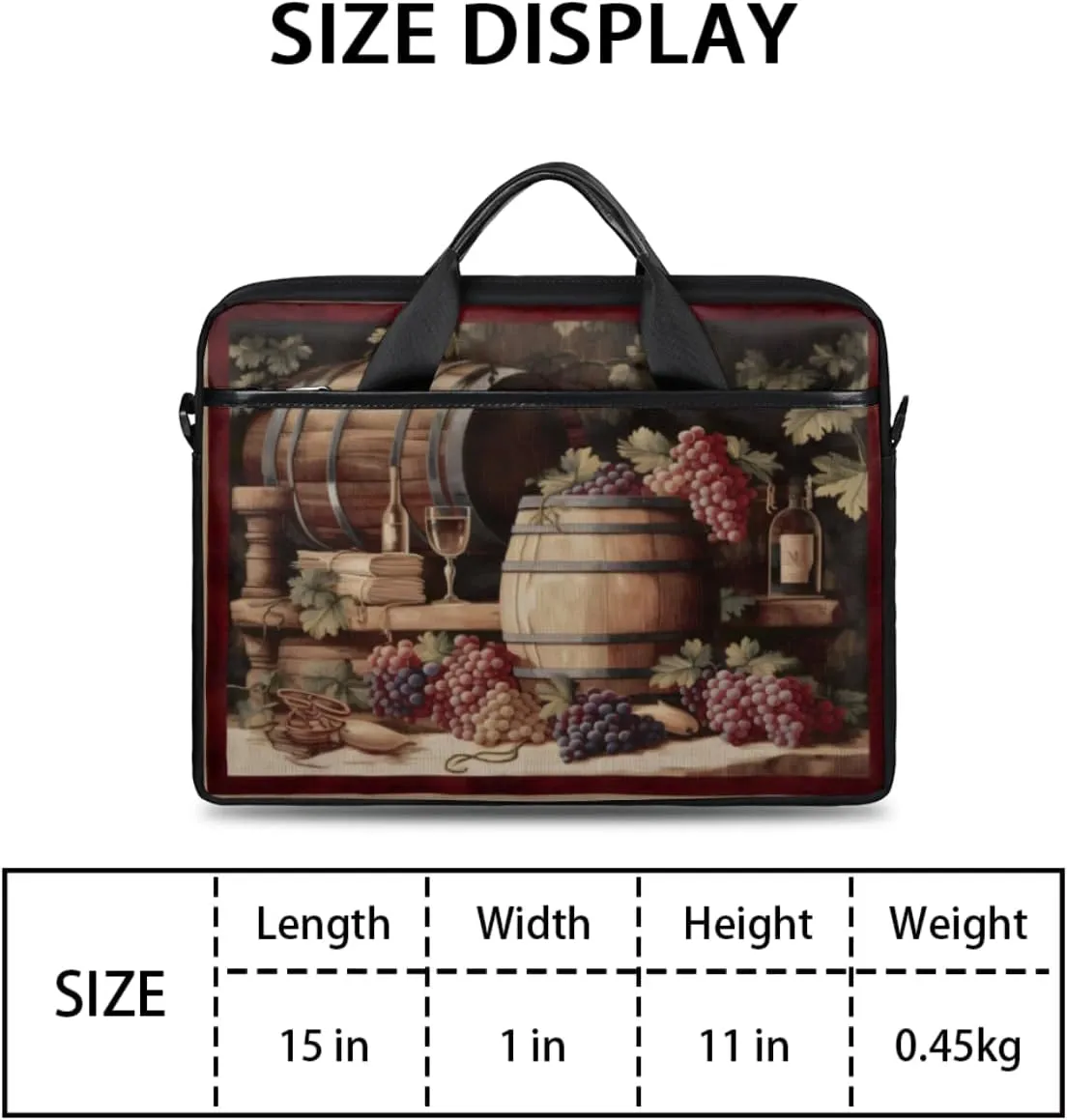 Fun The Food Texture Laptop Shoulder Bag for Tablet Computer Notebook Sleeve Messenger Carrying Case Briefcase Tote