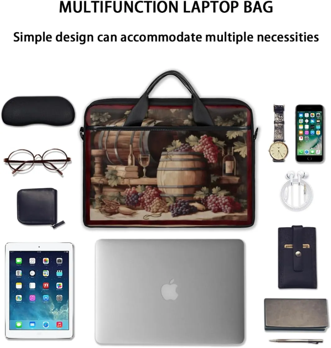 Fun The Food Texture Laptop Shoulder Bag for Tablet Computer Notebook Sleeve Messenger Carrying Case Briefcase Tote