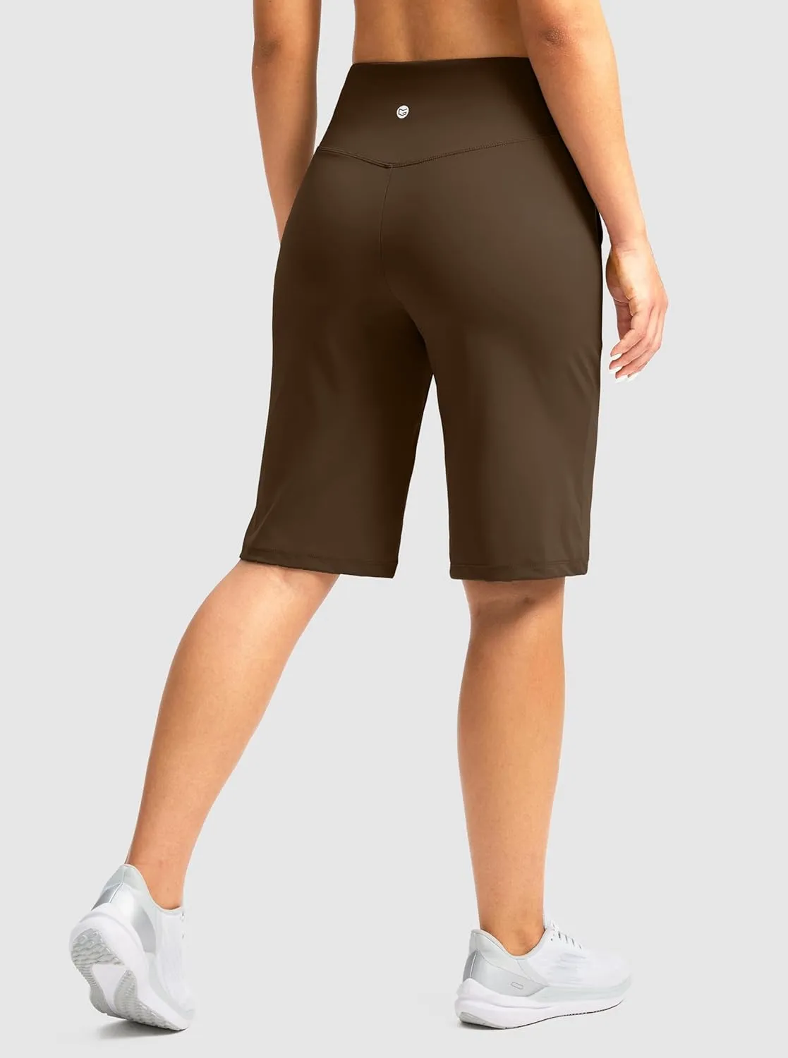 G Gradual Women's Bermuda Shorts 12" Knee Length with Pockets High Waisted Stretch Long Shorts for Women Casual Walking
