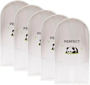 Garment Bags for Hanging Clothes, Translucent Coat Bags for Closet Storage with Zipper, Clothes Cover for Suits Coat, Jacket, Sweater, Shirts, 5 Packs(60x120cm/24x47in)