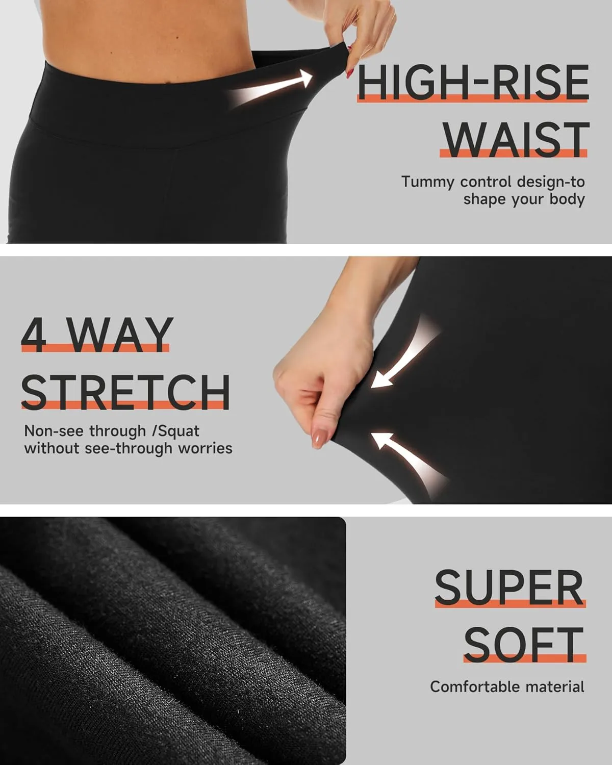 GAYHAY High Waisted Biker Shorts for Women - 8"/5"/3" Soft Black Spandex Shorts for Workout Volleyball Yoga Dance