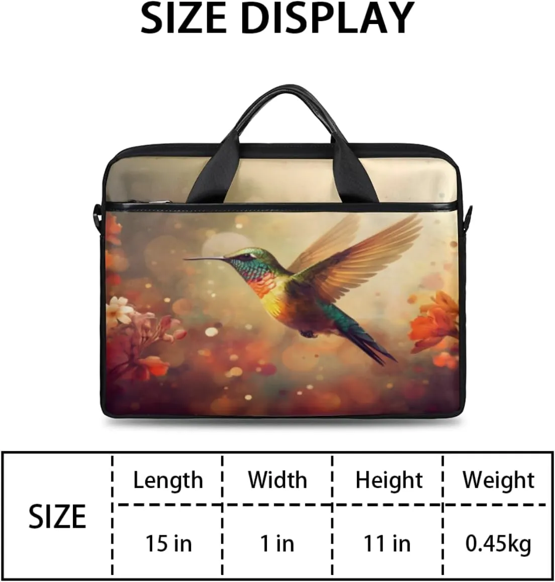 Geometry Fun Theme Laptop Shoulder Bag for Tablet Computer Notebook Sleeve Messenger Carrying Case Briefcase Tote