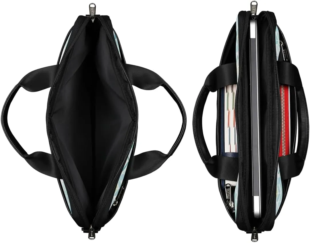 Geometry Fun Theme Laptop Shoulder Bag for Tablet Computer Notebook Sleeve Messenger Carrying Case Briefcase Tote