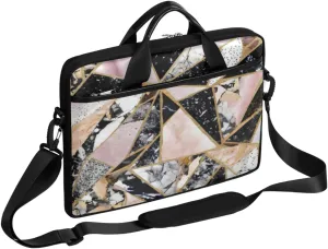 Geometry Fun Theme Laptop Shoulder Bag for Tablet Computer Notebook Sleeve Messenger Carrying Case Briefcase Tote