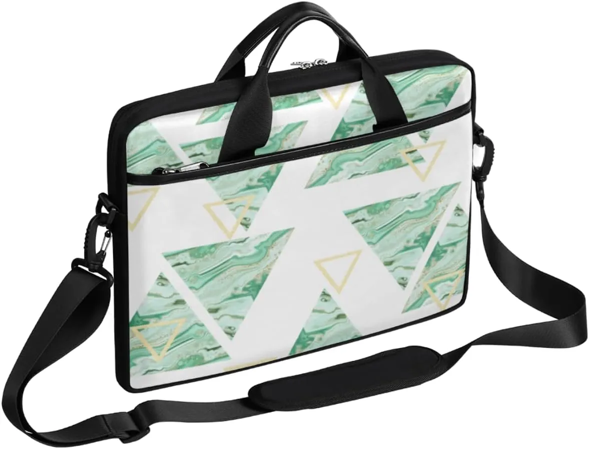 Geometry Fun Theme Laptop Shoulder Bag for Tablet Computer Notebook Sleeve Messenger Carrying Case Briefcase Tote