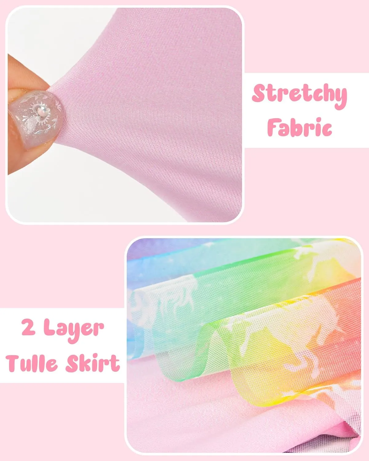 Girls Leggings with Skirt Kids Footless Leggings Pants with Lace Ruffle Tutu Skirt for Toddler Little Girls 4-7T