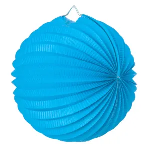 Glacier Blue Pleated Paper Lantern - 30cm
