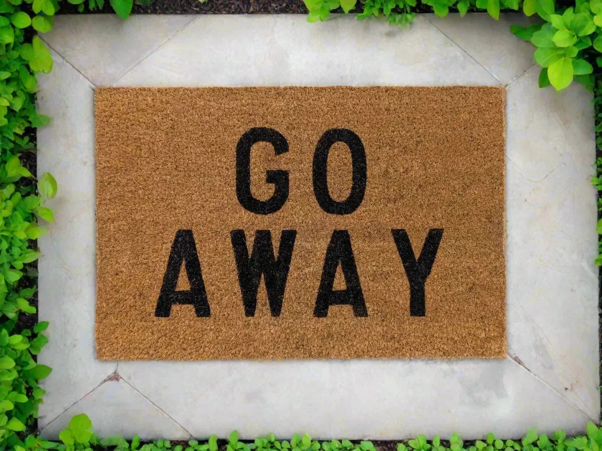 GO AWAY UNHINGED DOOR MAT