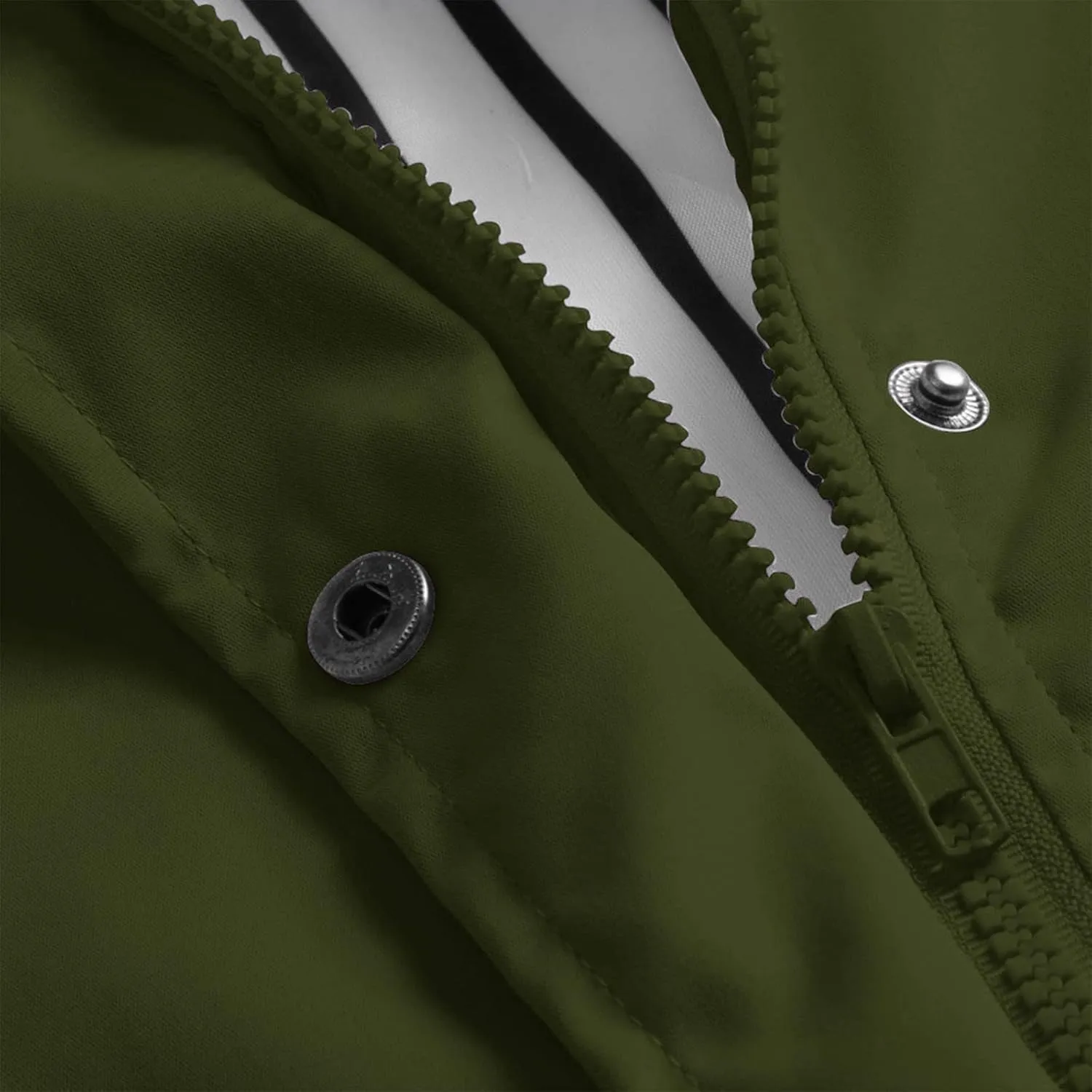 GOFULY Raincoat For Women 2024 Waterproof Oversized Rain Jackets Zip Up Fall Winter Coats With Hood Solid Windbreaker