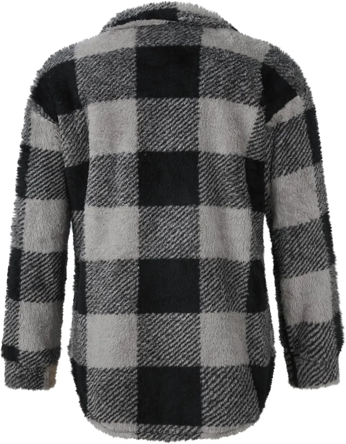 GOFULY Womens Winter Coats Casual Fuzzy Fleece Hoodies Button up Fall Sherpa Jackets Warm Plaid Cardigans Trendy Outerwear