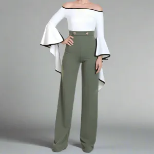 Gold Buttons Pants