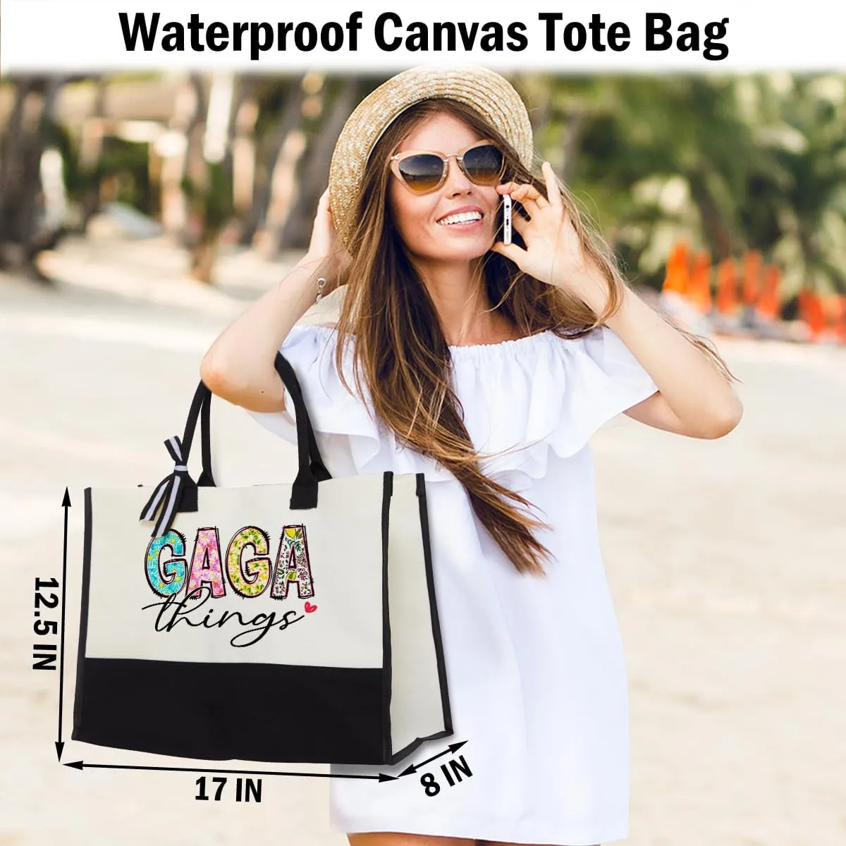 Grandma Christmas Birthday Gifts Mother Gifts Tote Bag for Women Grandmother Classic Canvas Shopping Grocery Bag